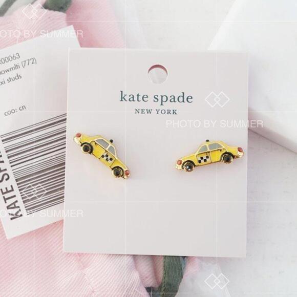 Kate Spade Ma Cherie Taxi Stud Earrings NWT - Picture 1 of 9